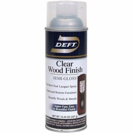 DEFT 12.25 Oz. Semi-Gloss Clear Wood Finish Interior Spray Lacquer DFT011/54
